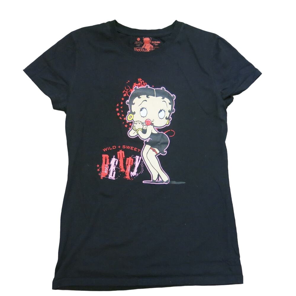 BETTY BOOP Wild and Sweet T Shirt Size XXL Women Flirty Iconic Retro Black Plus